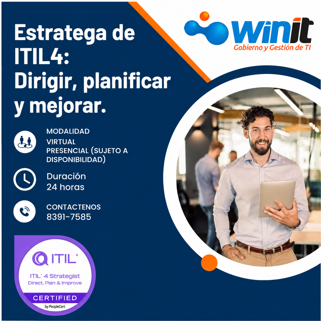 Estratega de ITIL4:  Dirigir, planificar y mejorar