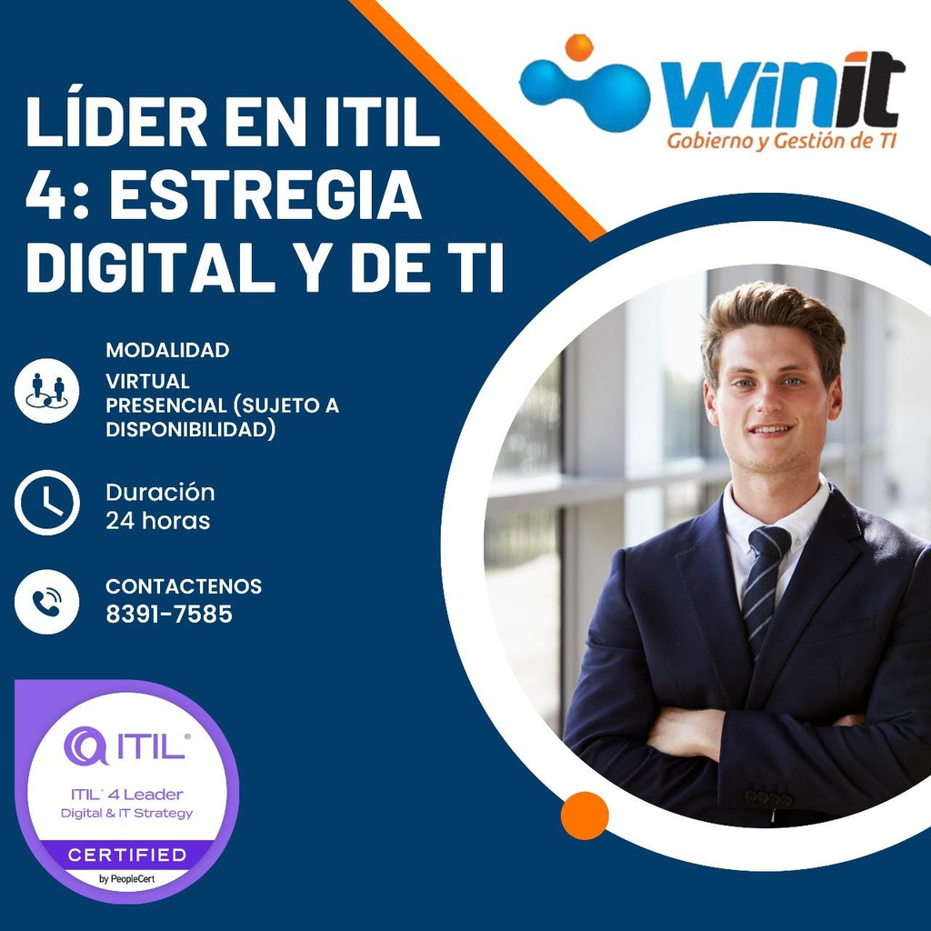 Líder en ITIL4:  Estrategia Digital y de TI